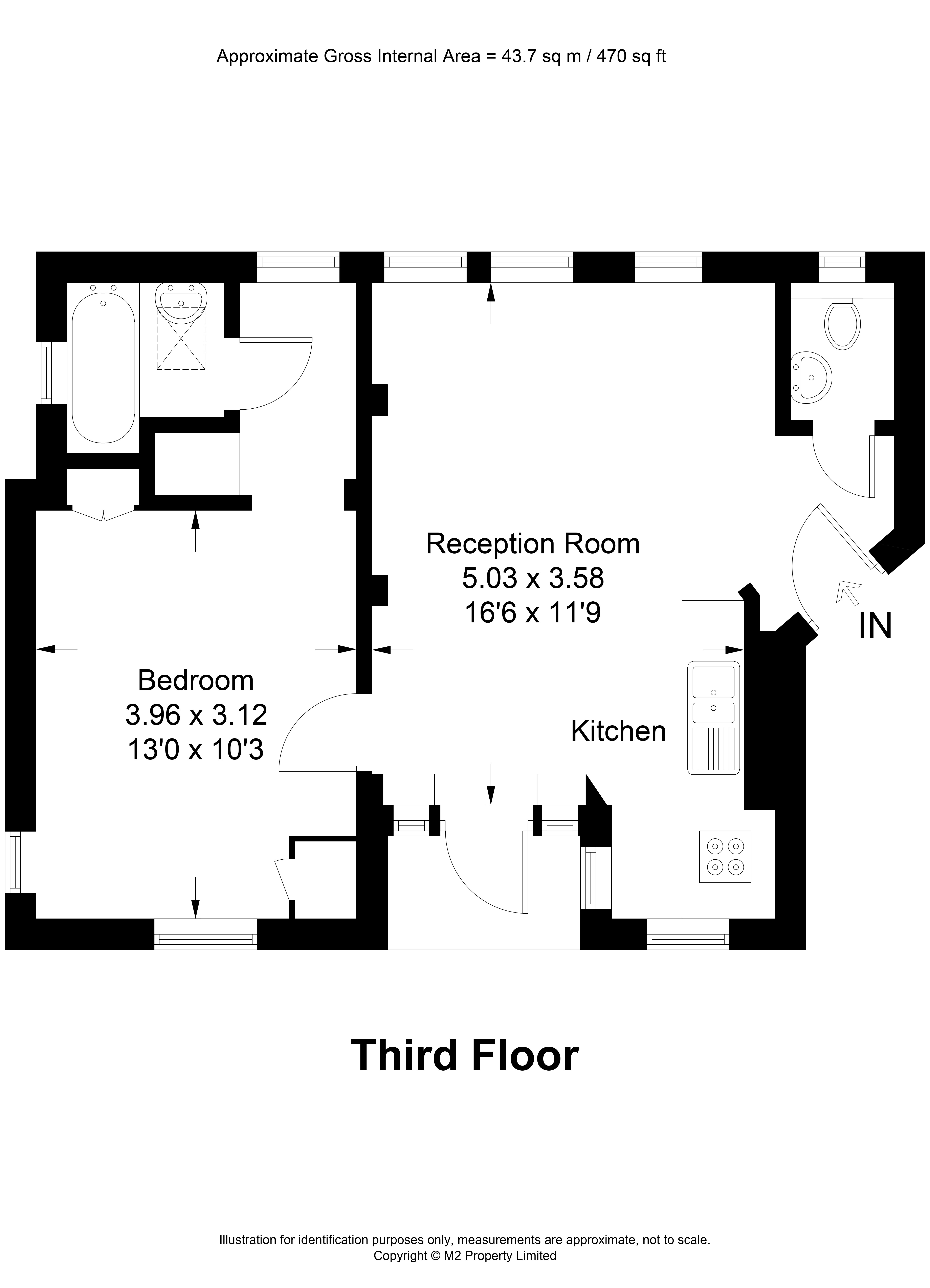 Flat 7 Warner House, Priory Walk, London floorplan