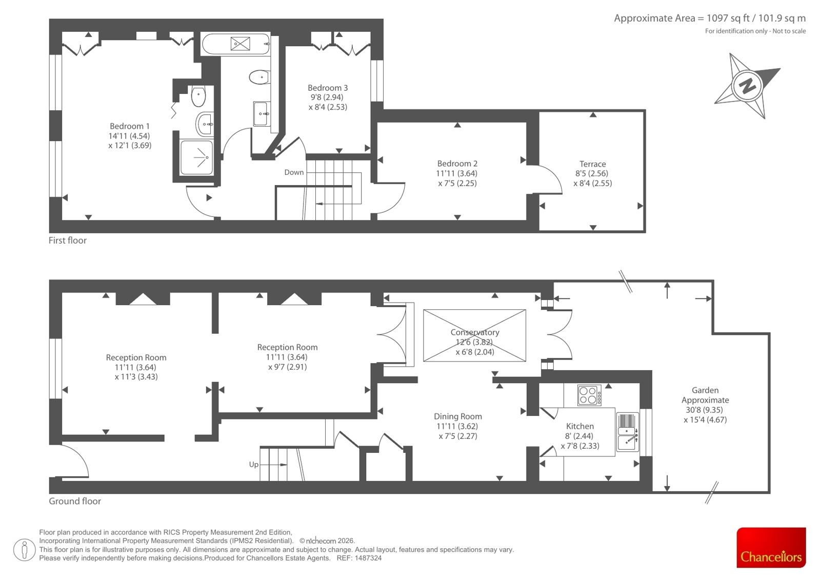 13, Back Lane, London floorplan