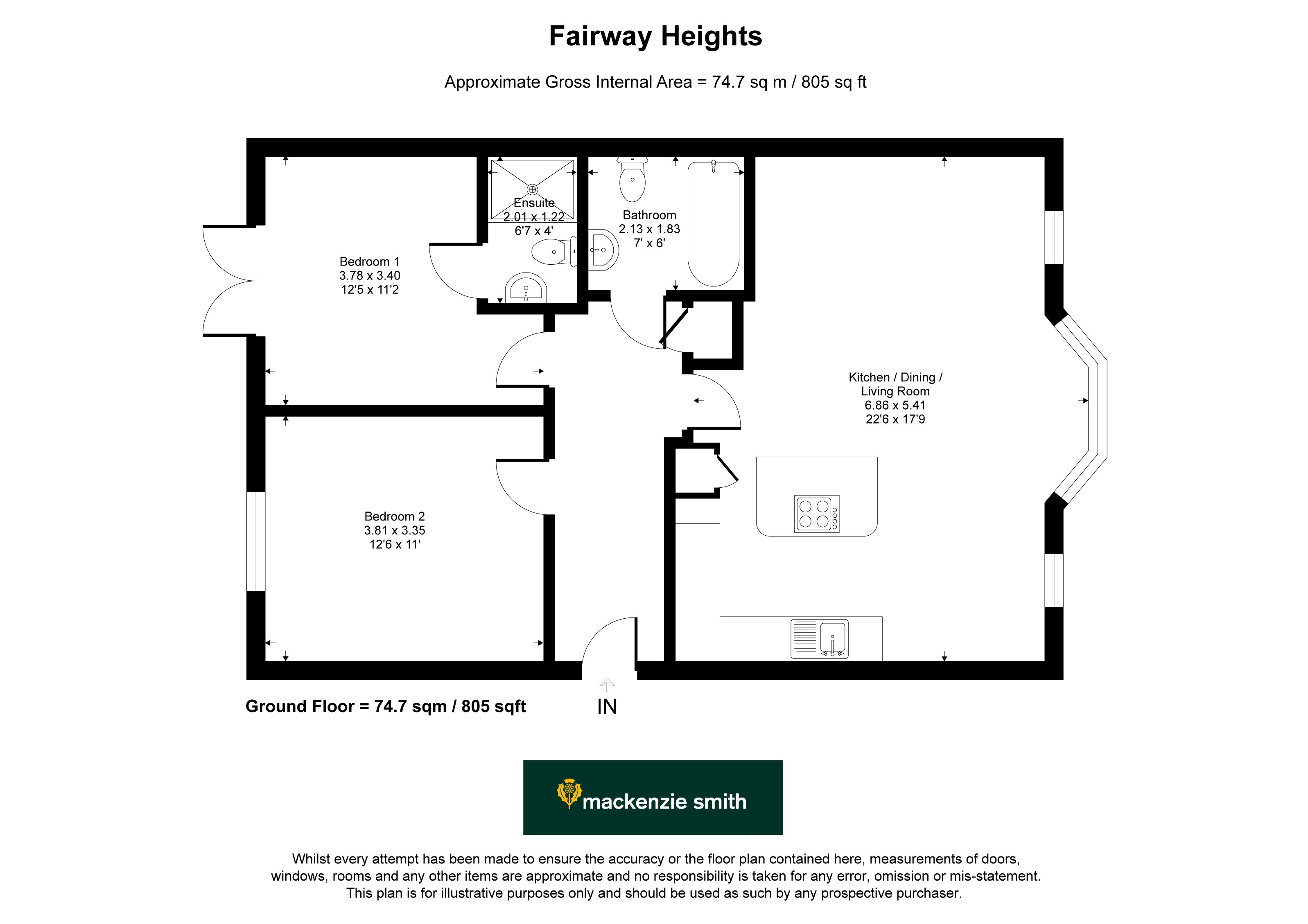 20 Fairway Heights,, Minley Road, Hampshire floorplan