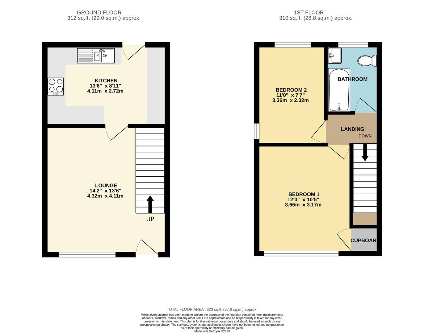 28, Vicarage Close, Rotherham floorplan