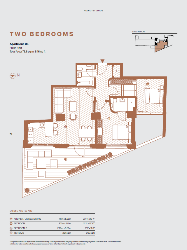 Piano Studios, Chalk Farm, London, NW1, London floorplan