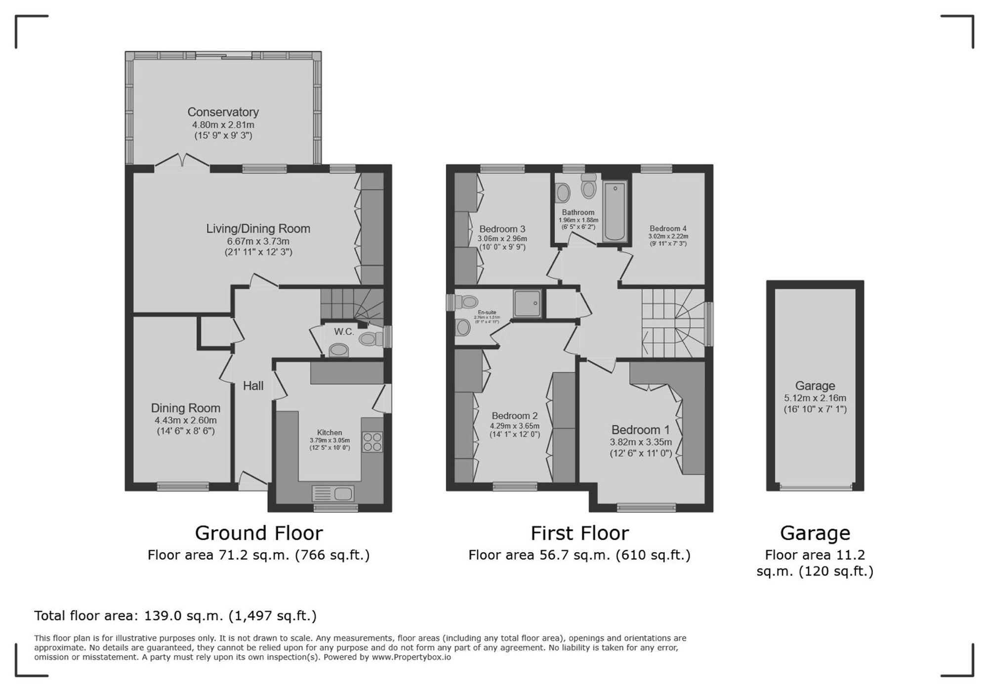 3,, Knights Close, West Molesey floorplan