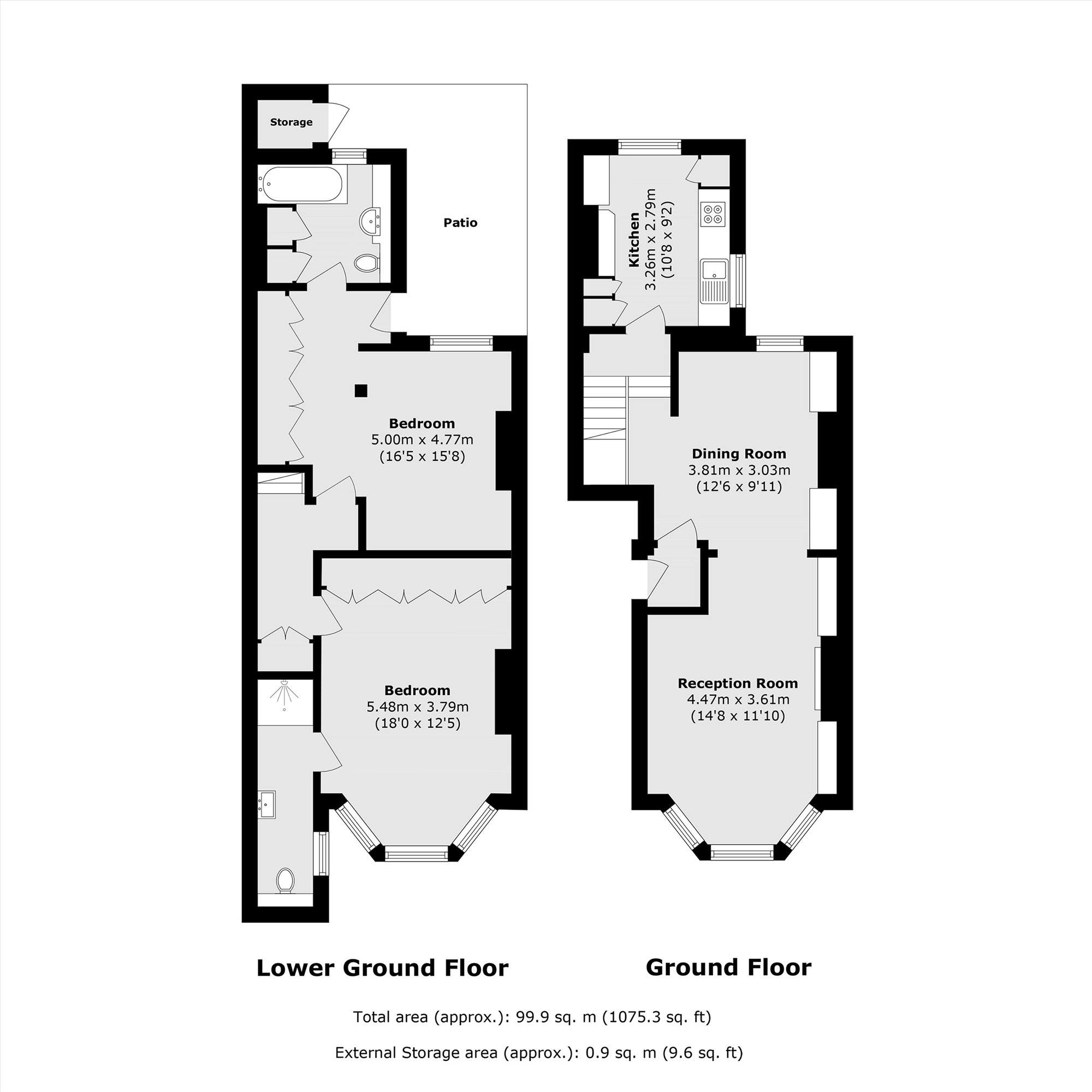 Ground And Lower Floor Flat, 25, Redesdale Street, London floorplan