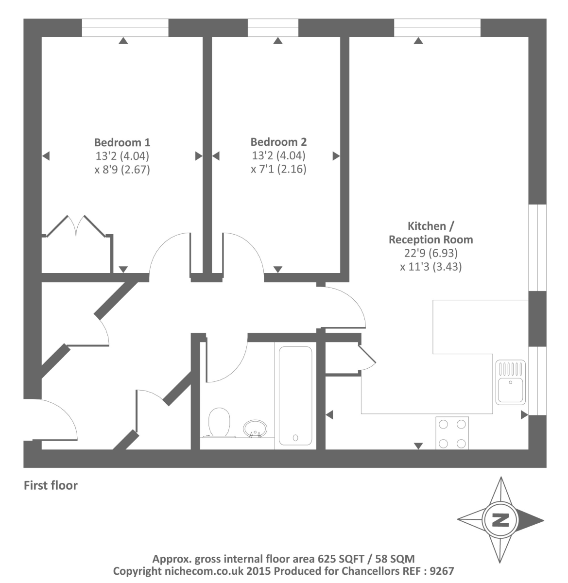 2 Bedrooms Flat to rent in Richmond, Surrey TW9