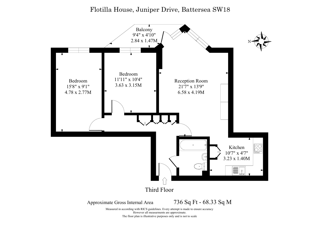 Flat 7, Flotilla House, London floorplan