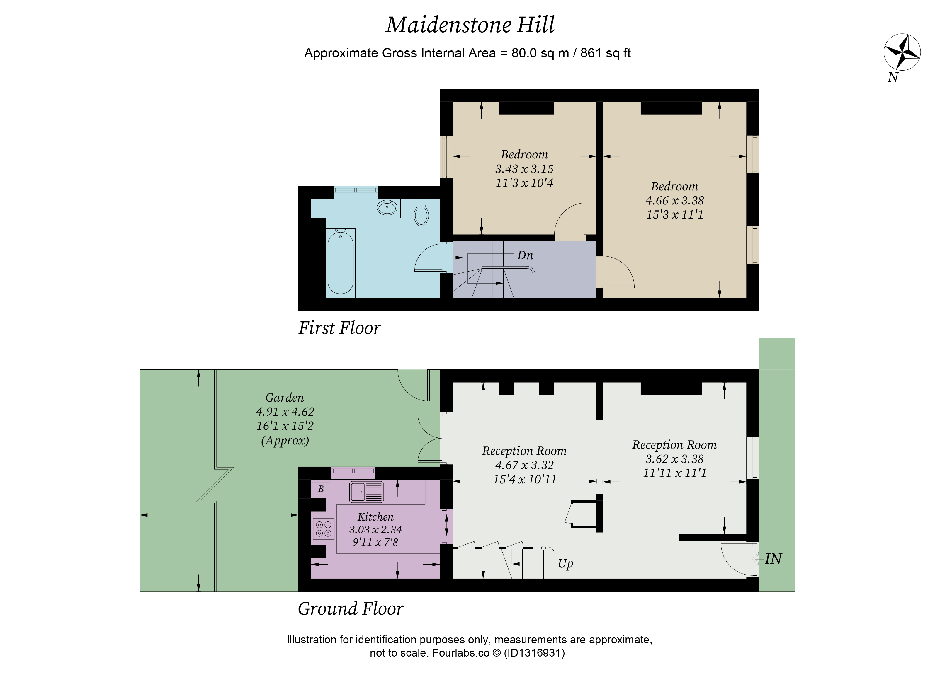75, Maidenstone Hill, London floorplan