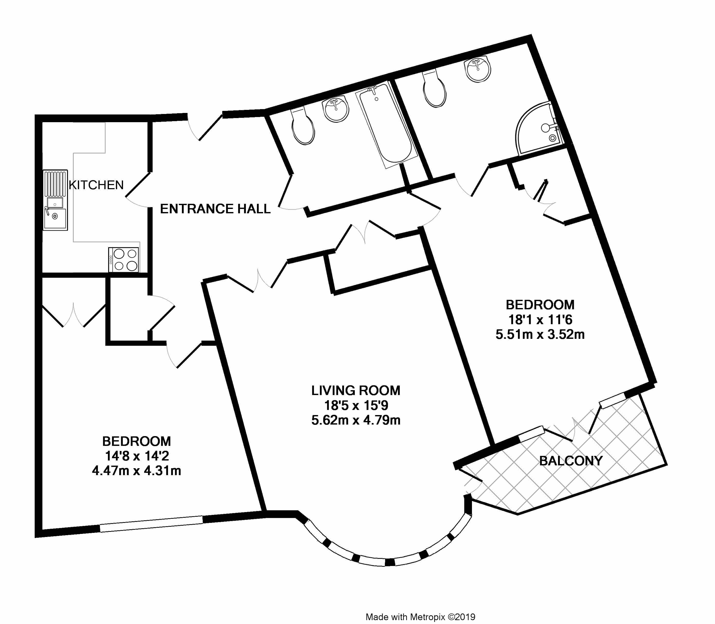 2 Bedrooms Flat for sale in Harsfold Close, Rustington, West Sussex BN16