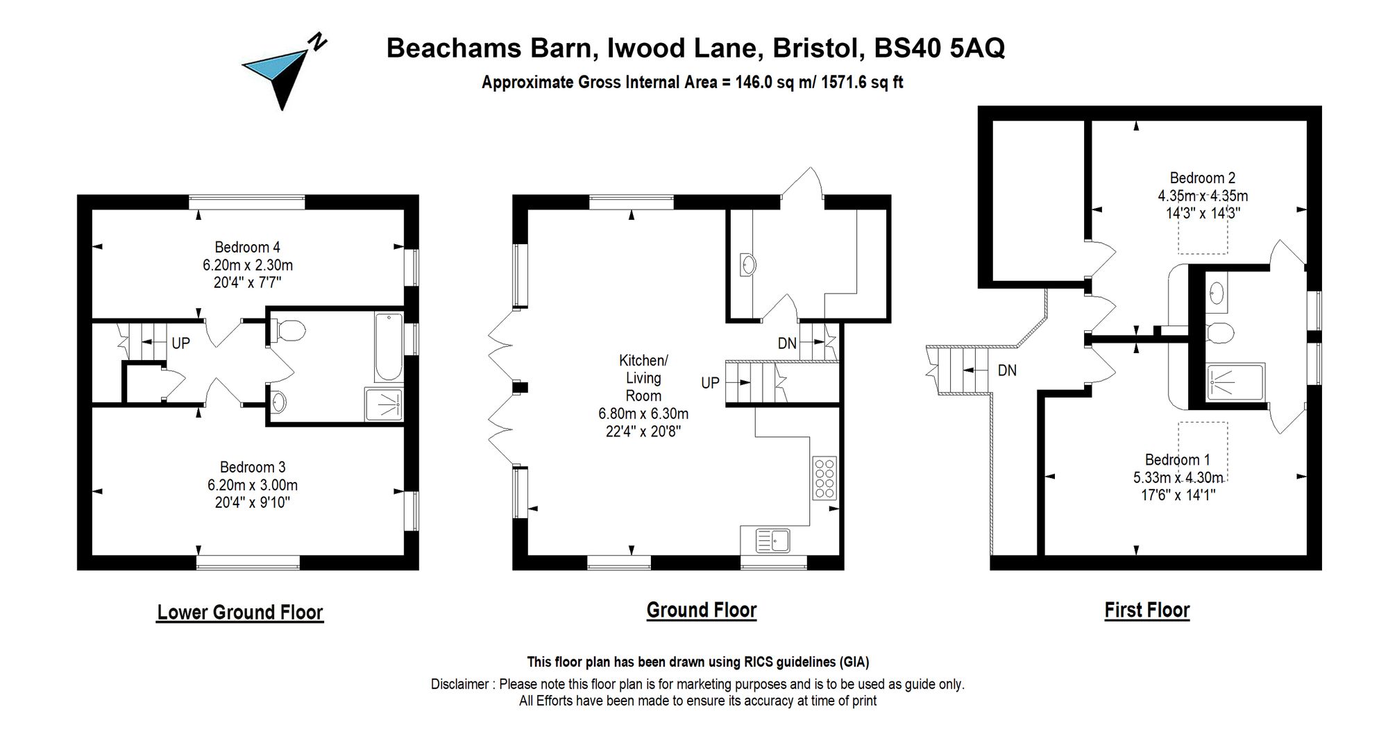 Beachams Barn Iwood Farm Lane, Bristol floorplan