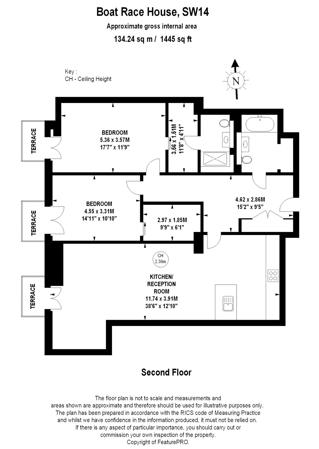 2 Bedrooms Flat for sale in Boat Race House, 73 Mortlake High Street, London SW14