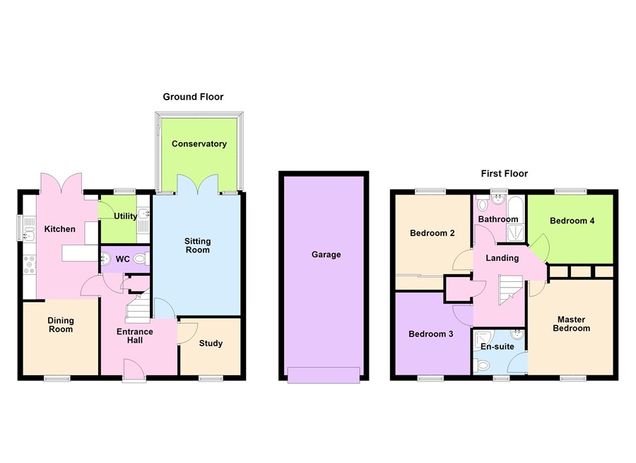 1, Violet Walk, Evesham floorplan