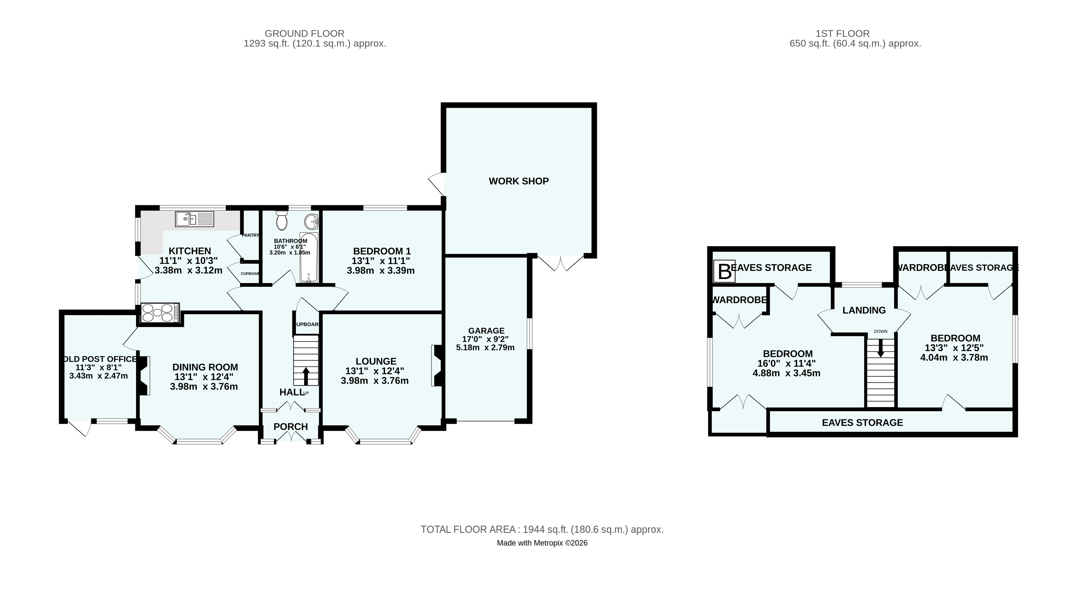 The Old Post Office,, Crowntown, Cornwall floorplan
