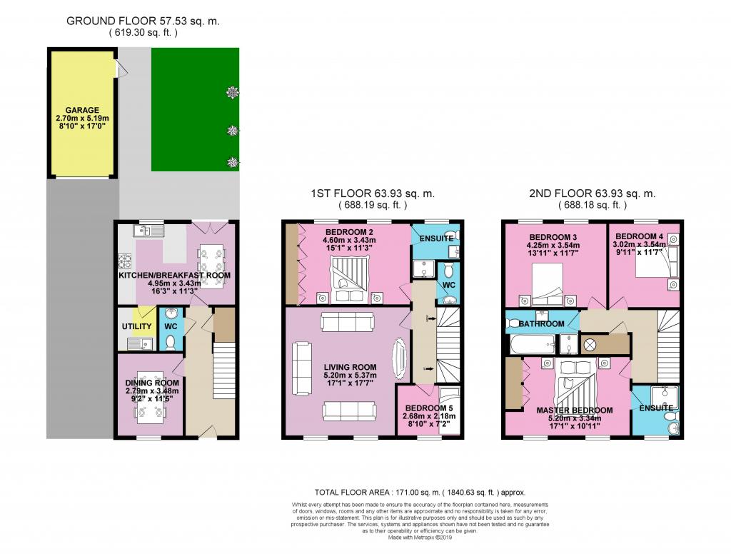 5 Bedrooms Terraced house for sale in Elgar Close, Swindon SN25