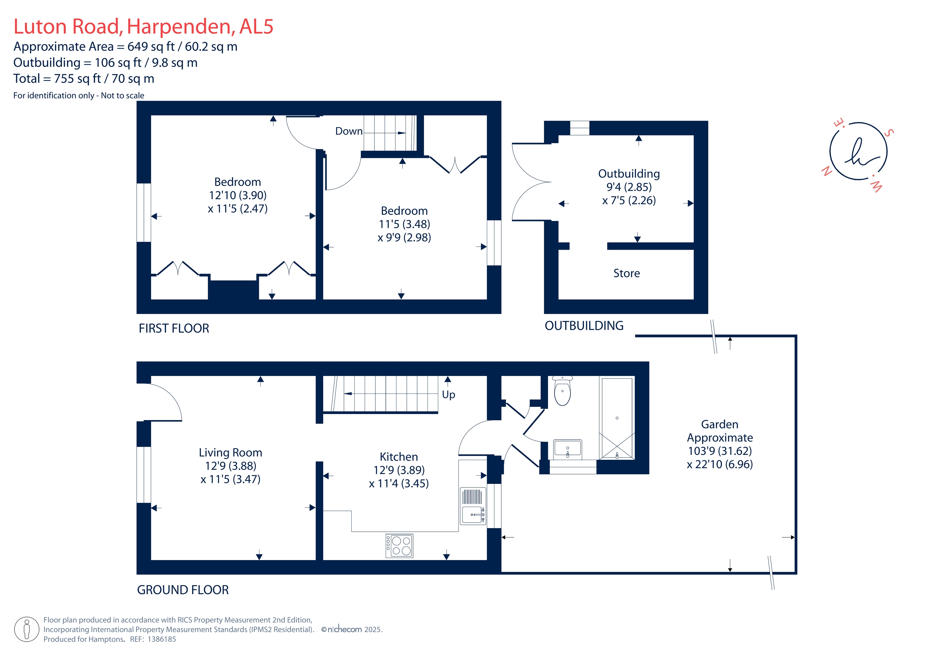 153, Luton Road, Harpenden floorplan