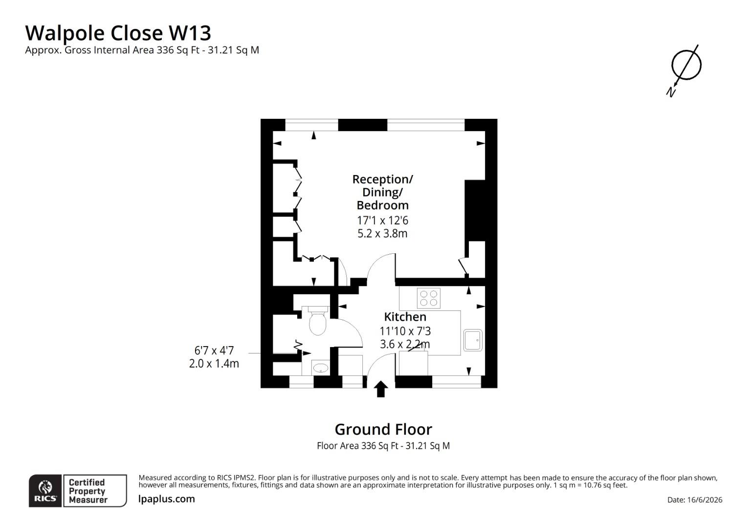 33, Walpole Close, Ealing floorplan