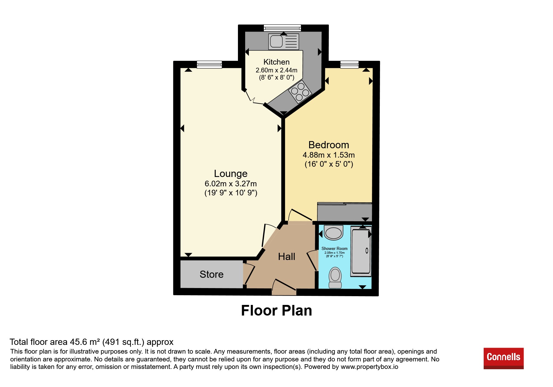 Flat 37, Alexandria Court, Glenmoor Road, Ferndown floorplan