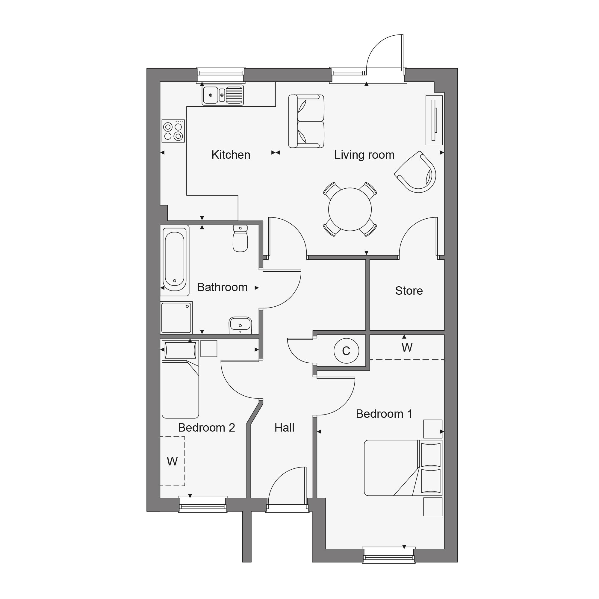 the_willow_home_91, Station Road, Moors Field,  Little Dunmow  floorplan