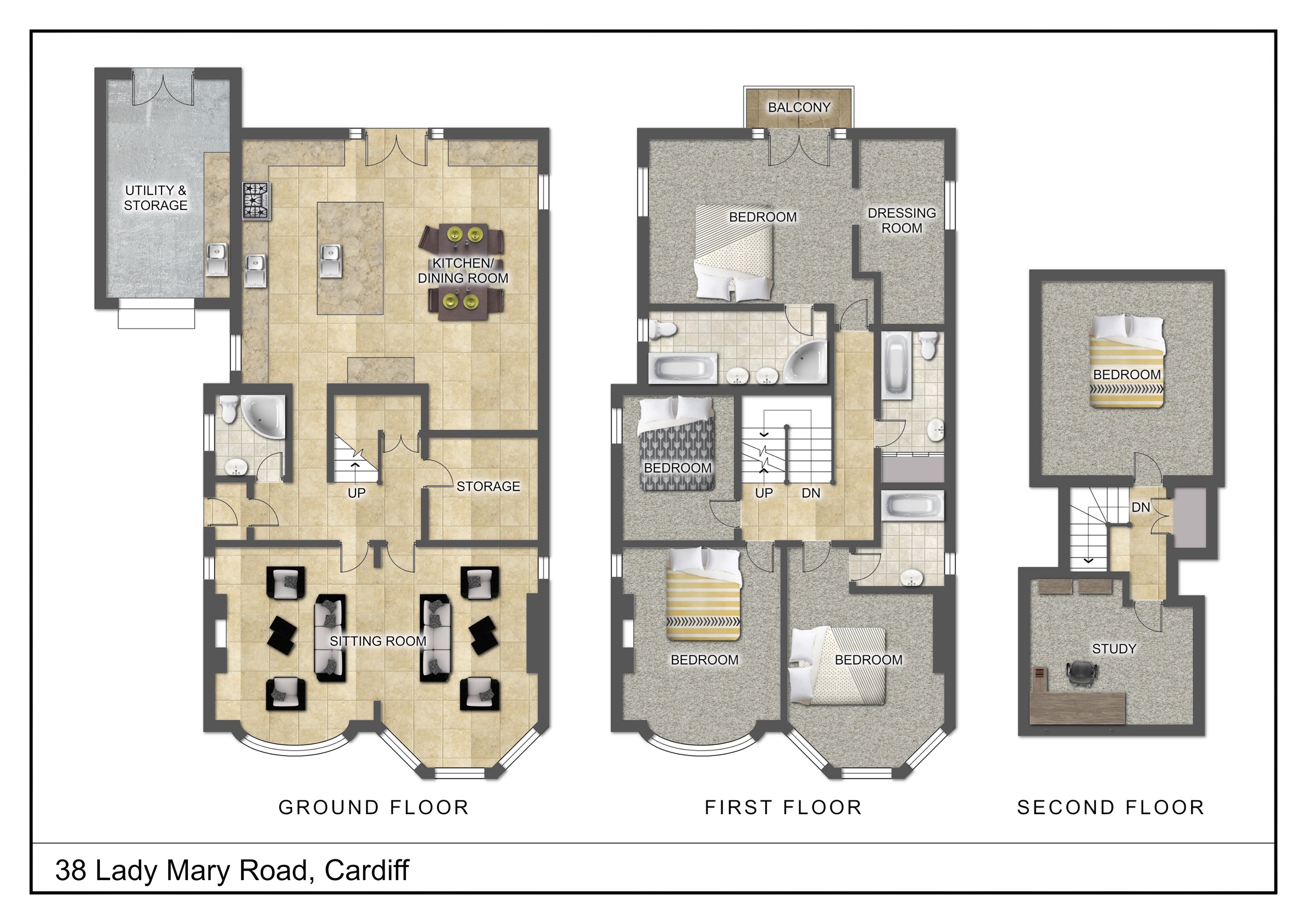 38, Lady Mary Road, Cardiff floorplan