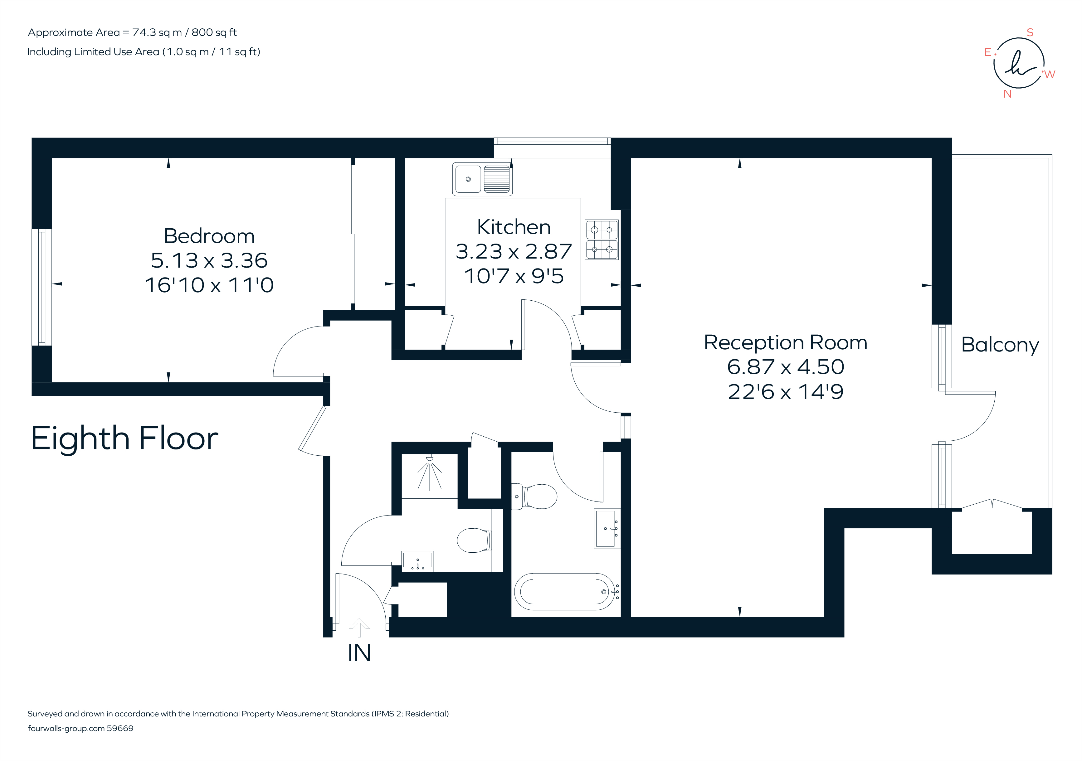 Flat 83, Rosebank, Holyport Road, London floorplan