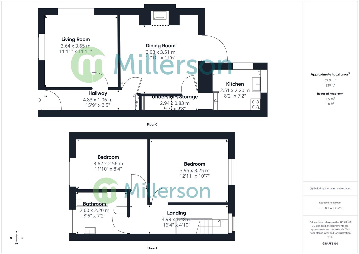 3, New Terrace, Camborne floorplan