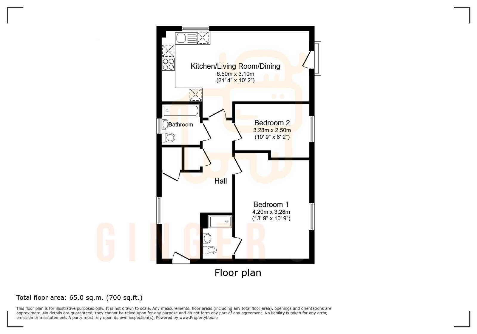 Flat 4, 75, Fisherwood Road, Wixams floorplan