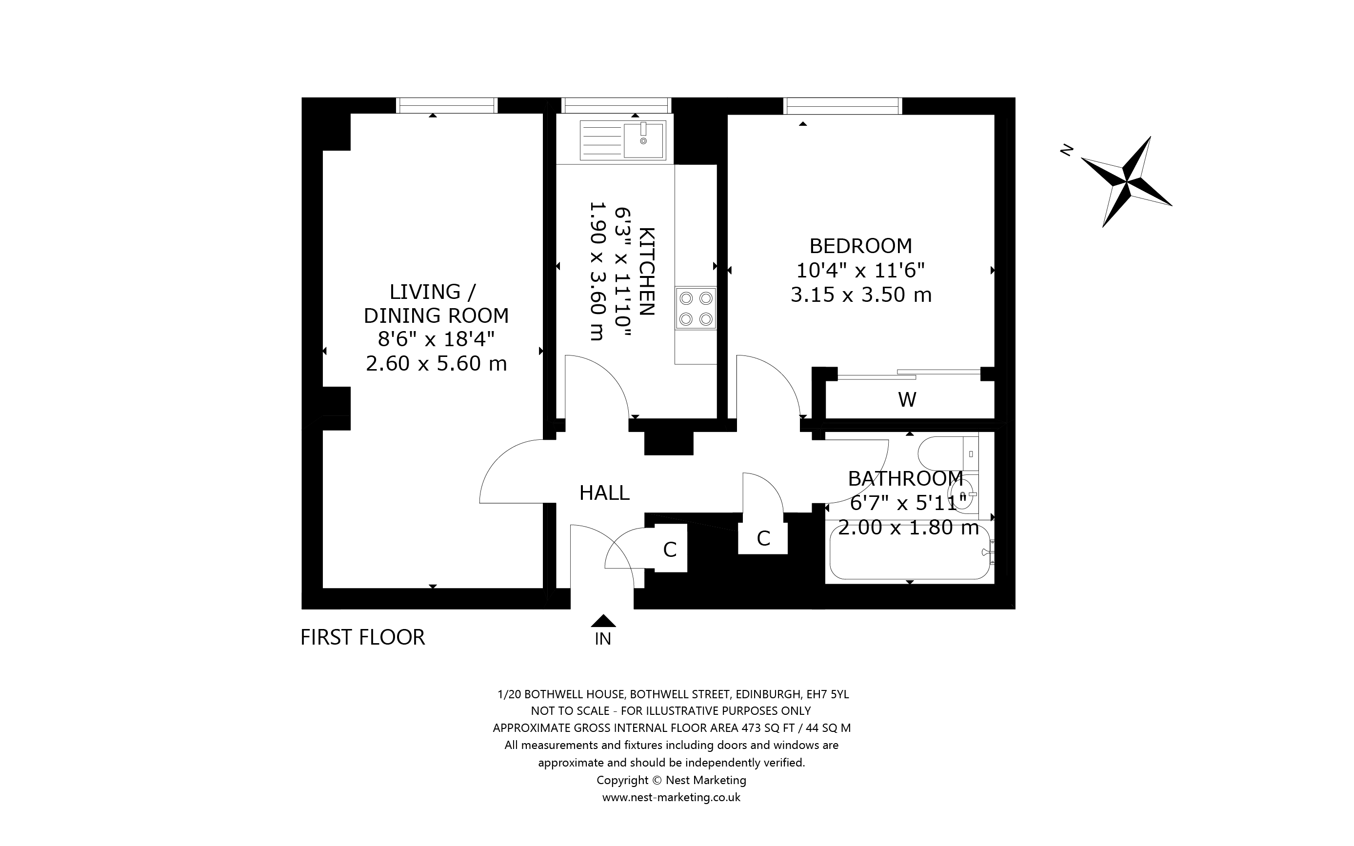 1 bed flat for sale in Bothwell Street, Edinburgh EH7 67100070 Zoopla