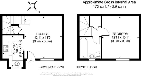 1 Bedrooms Semi-detached house for sale in Woking, Surrey GU21