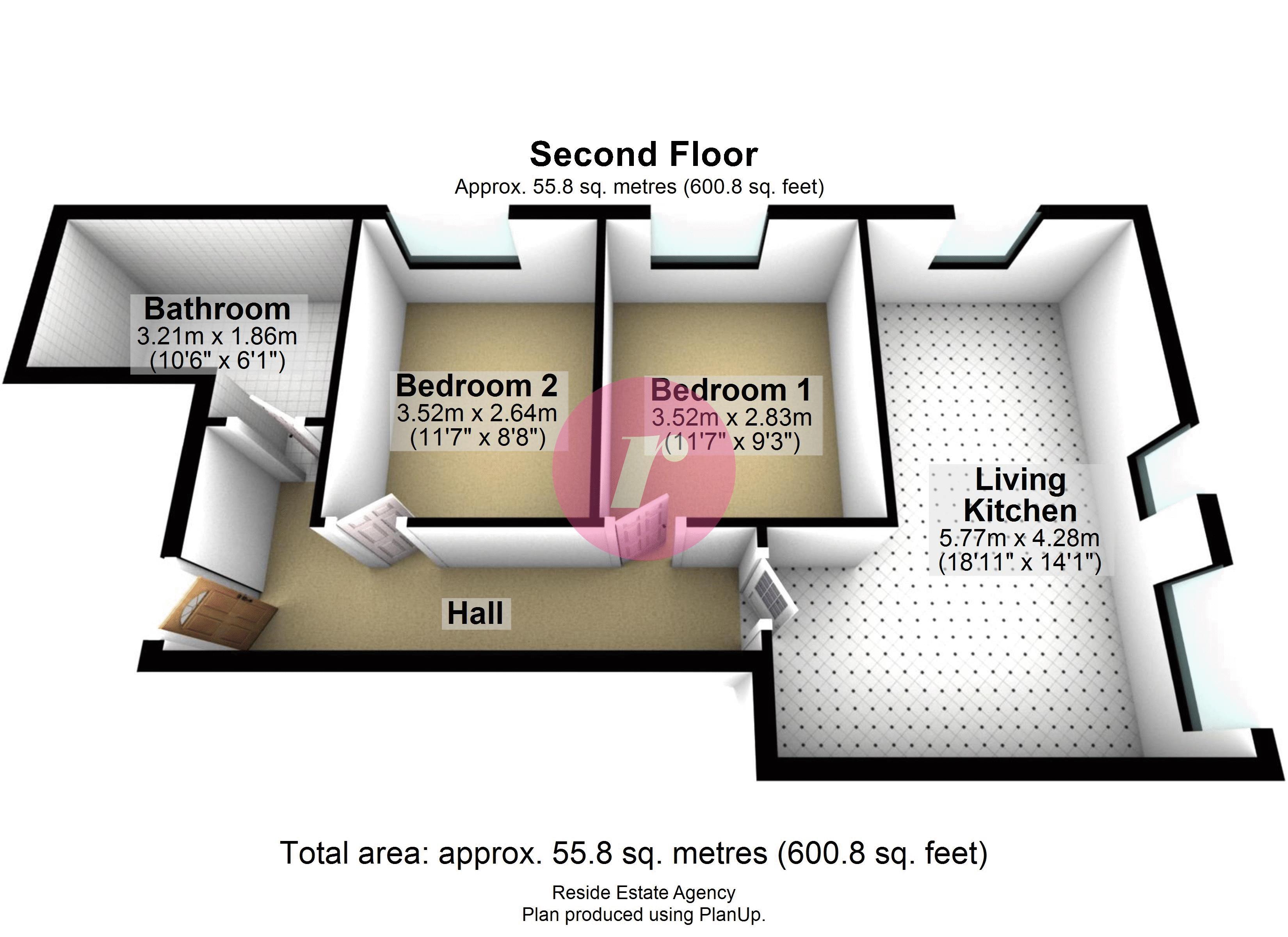 Apartment 8, Alma Street Chapel, Alma Street, Bacup floorplan