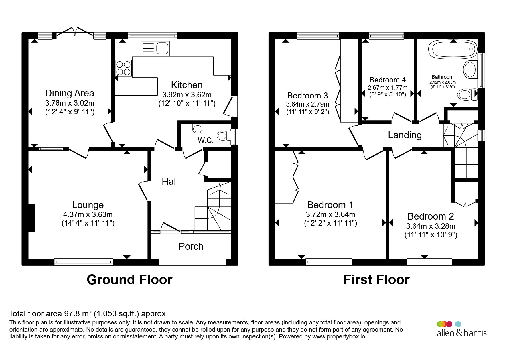 15, Rookwood Close, Cardiff floorplan