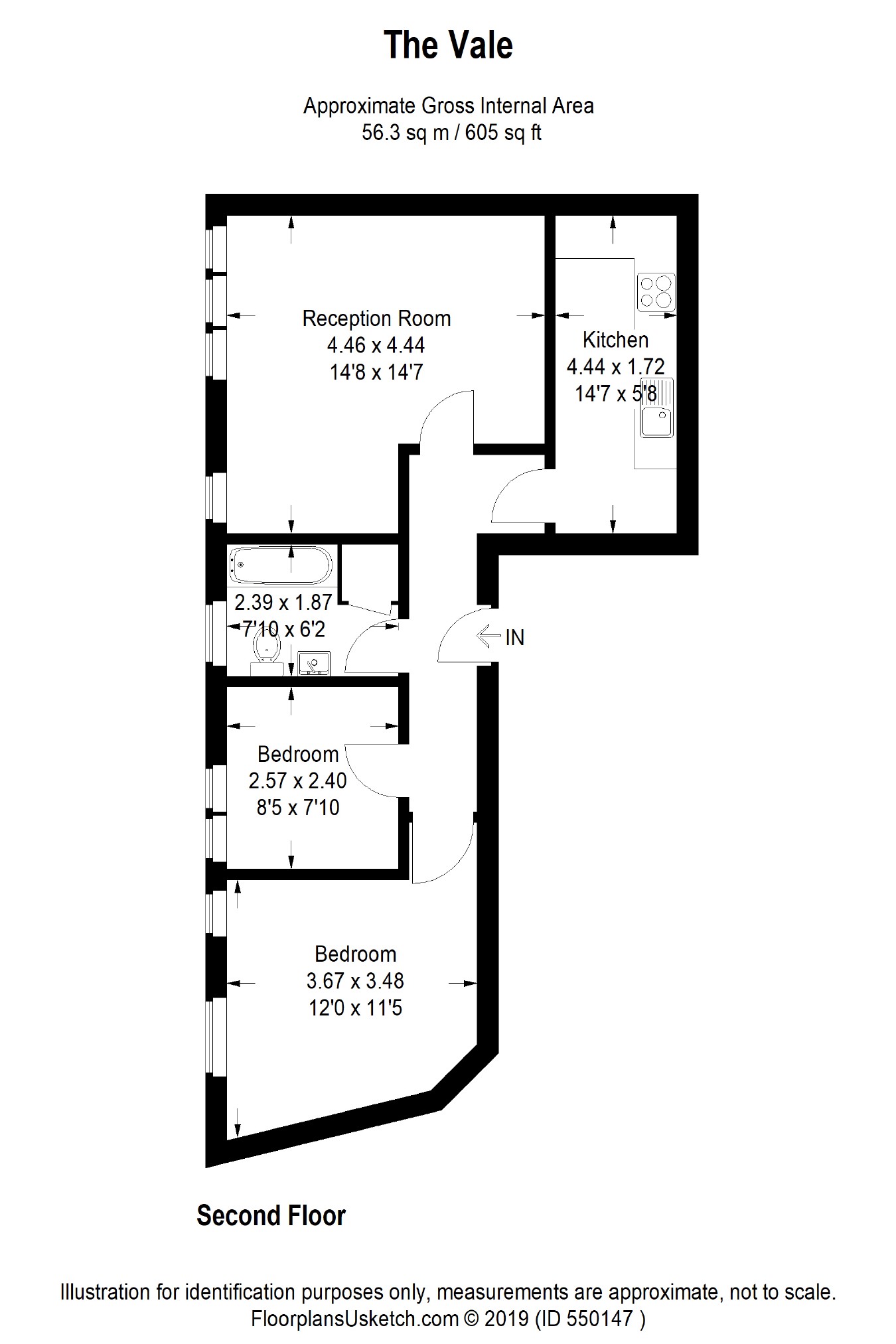 1 Bedrooms Flat to rent in The Vale, London W3