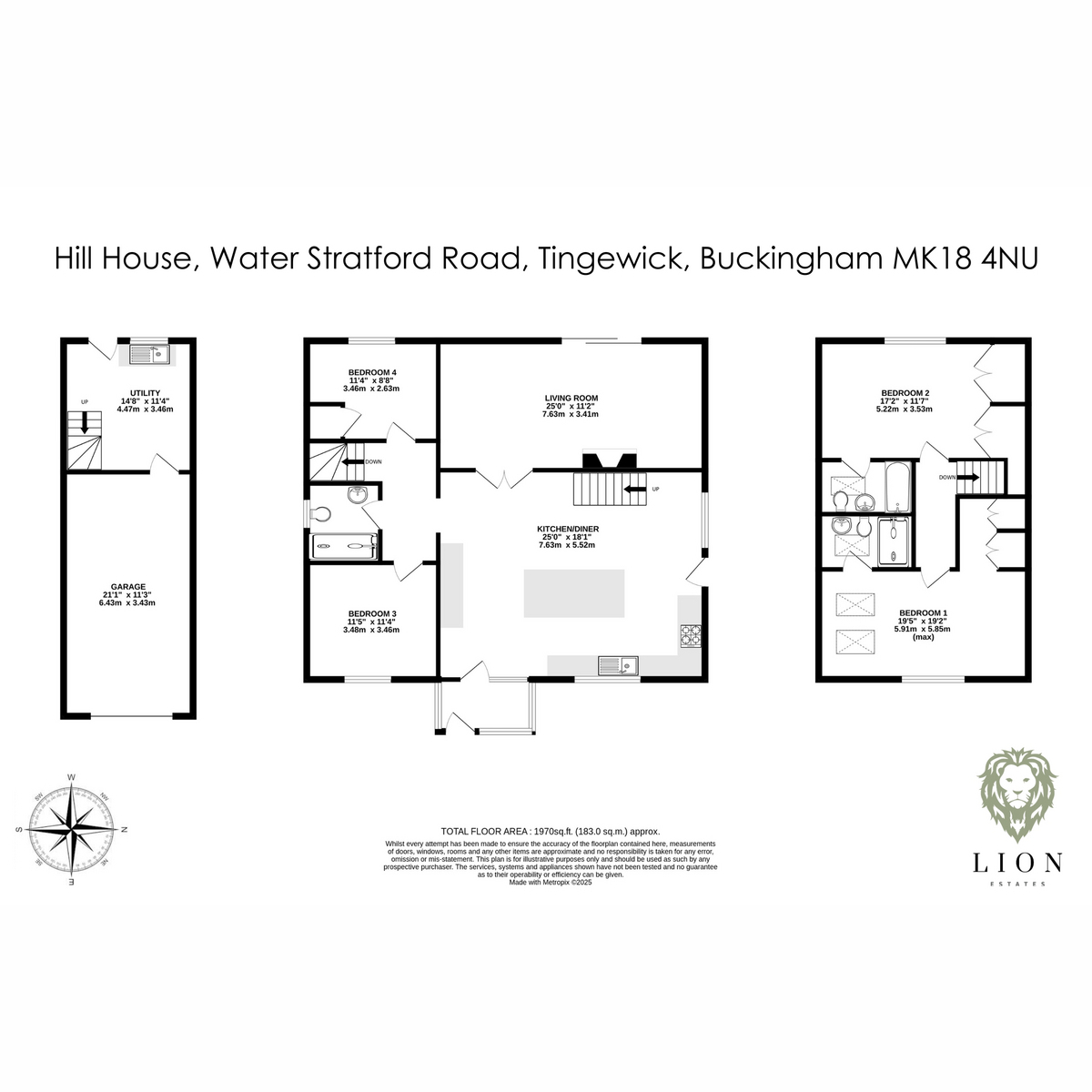 Hill House, Water Stratford Road, Buckingham floorplan