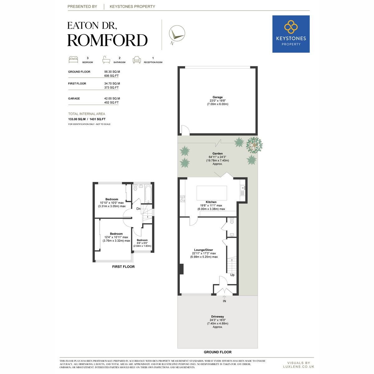 18, Eaton Drive, Romford floorplan