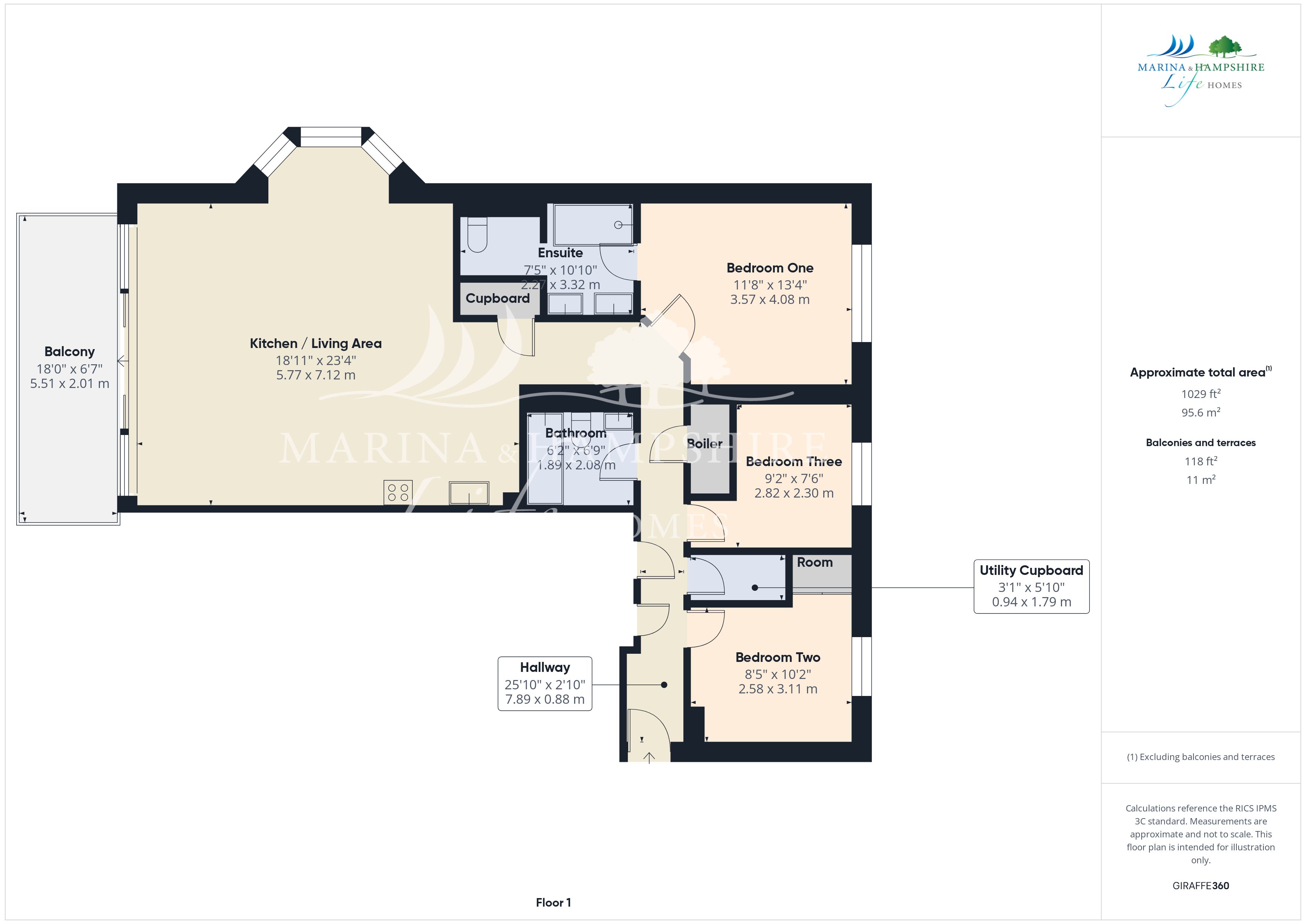 158, Oyster Quay, Portsmouth floorplan