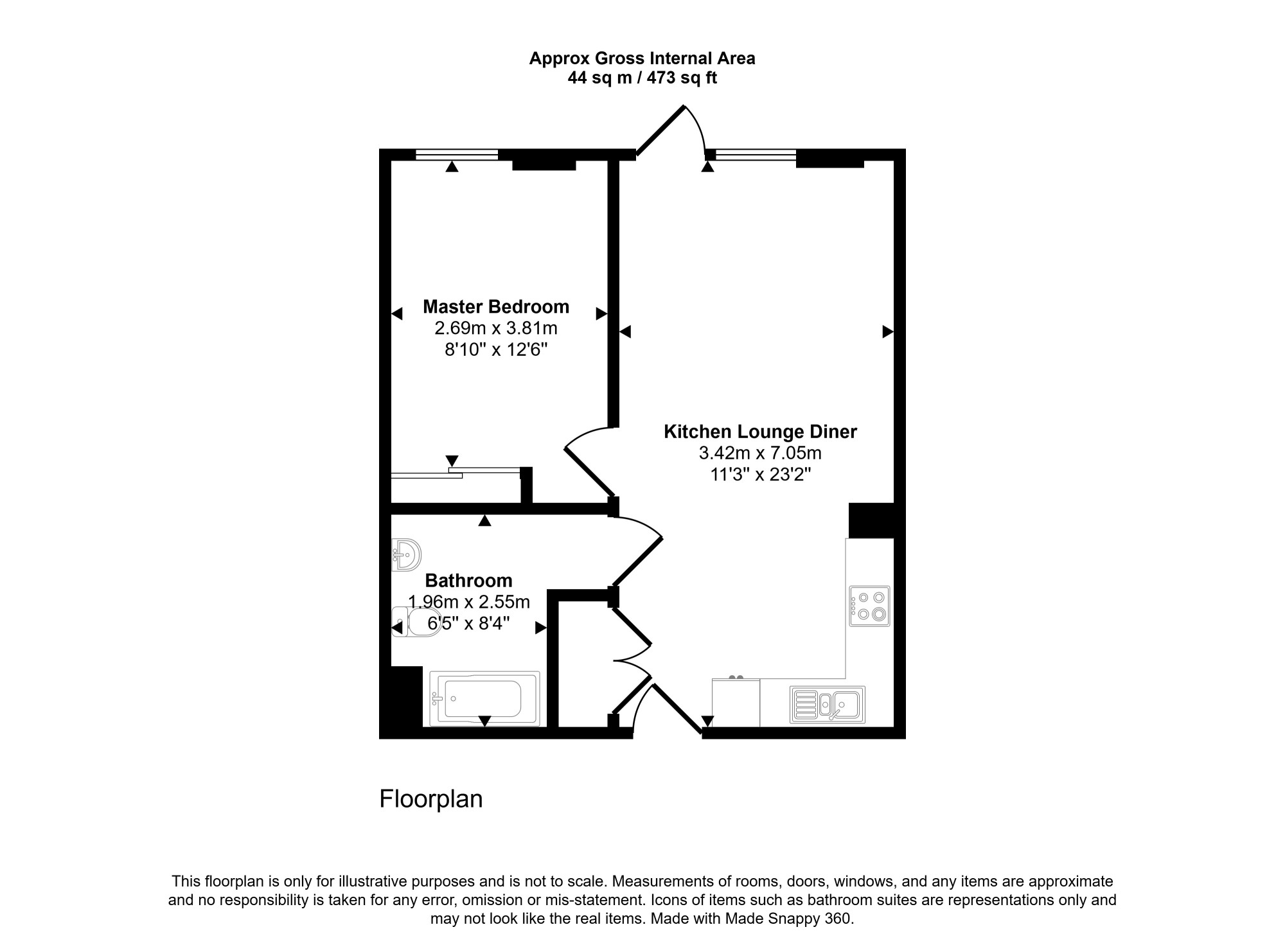 26, Minerva Place, Chatham floorplan