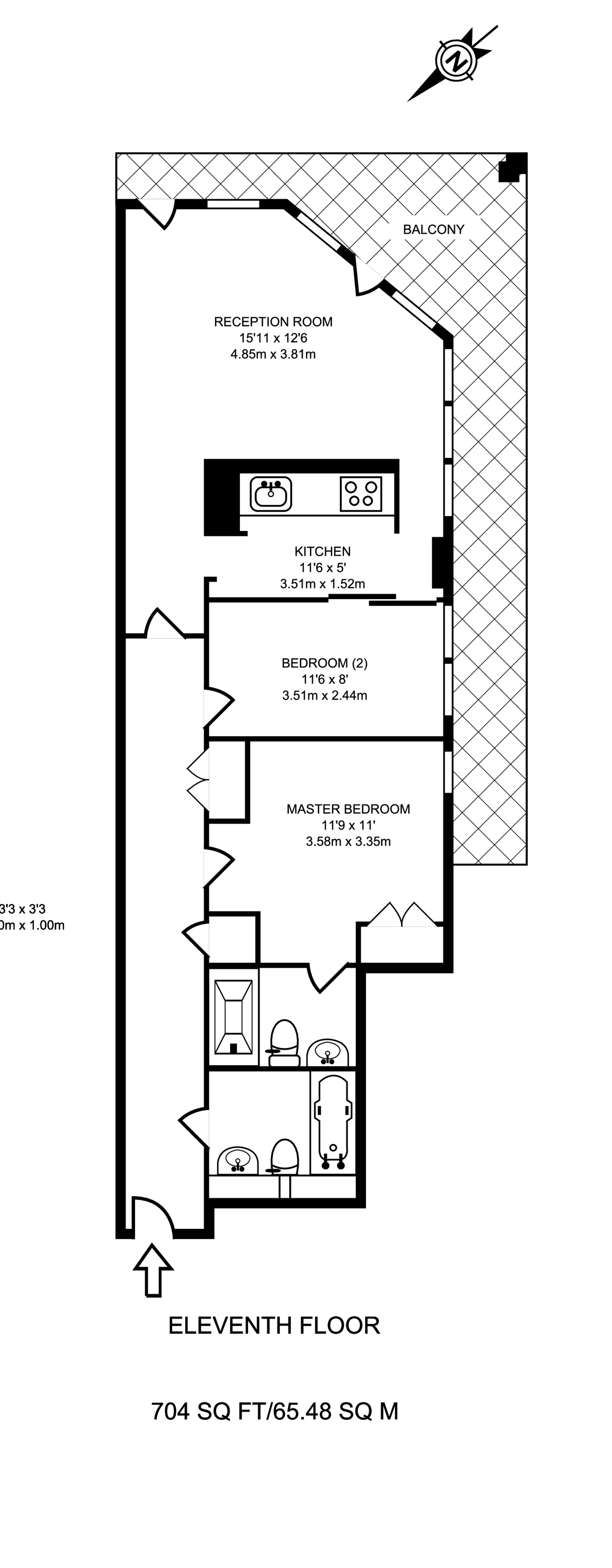 Seacon Tower, Canary Wharf floorplan