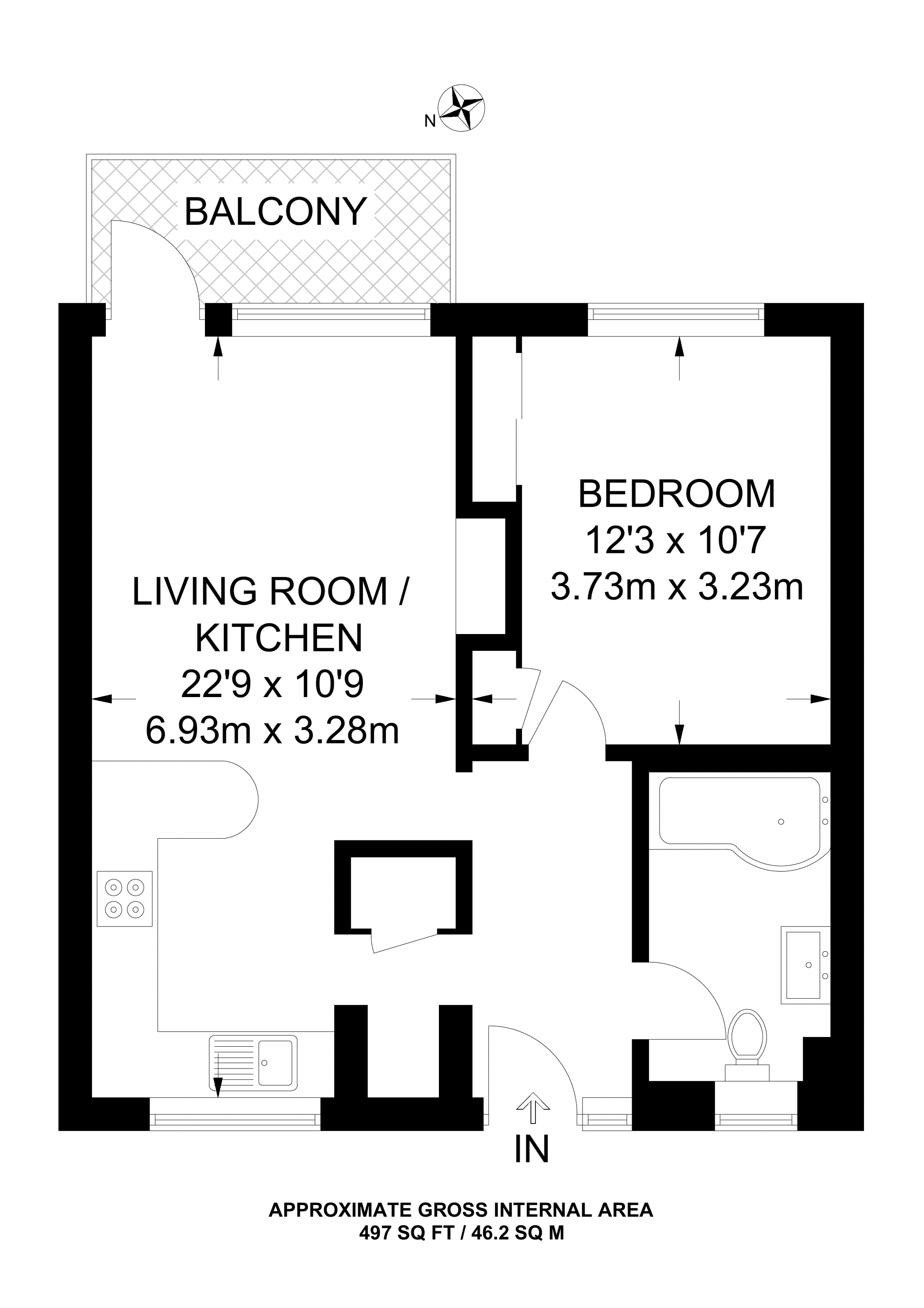 1 Bedrooms Flat to rent in Winterfold Close, Wandsworth SW19