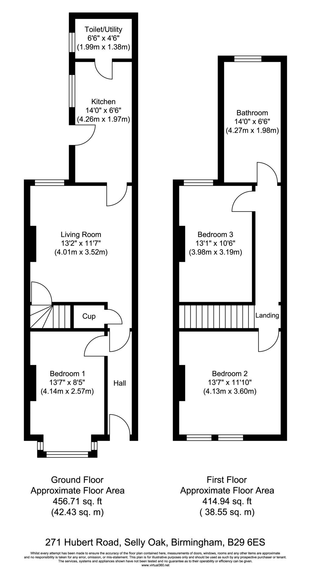 271, Hubert Road, Birmingham floorplan