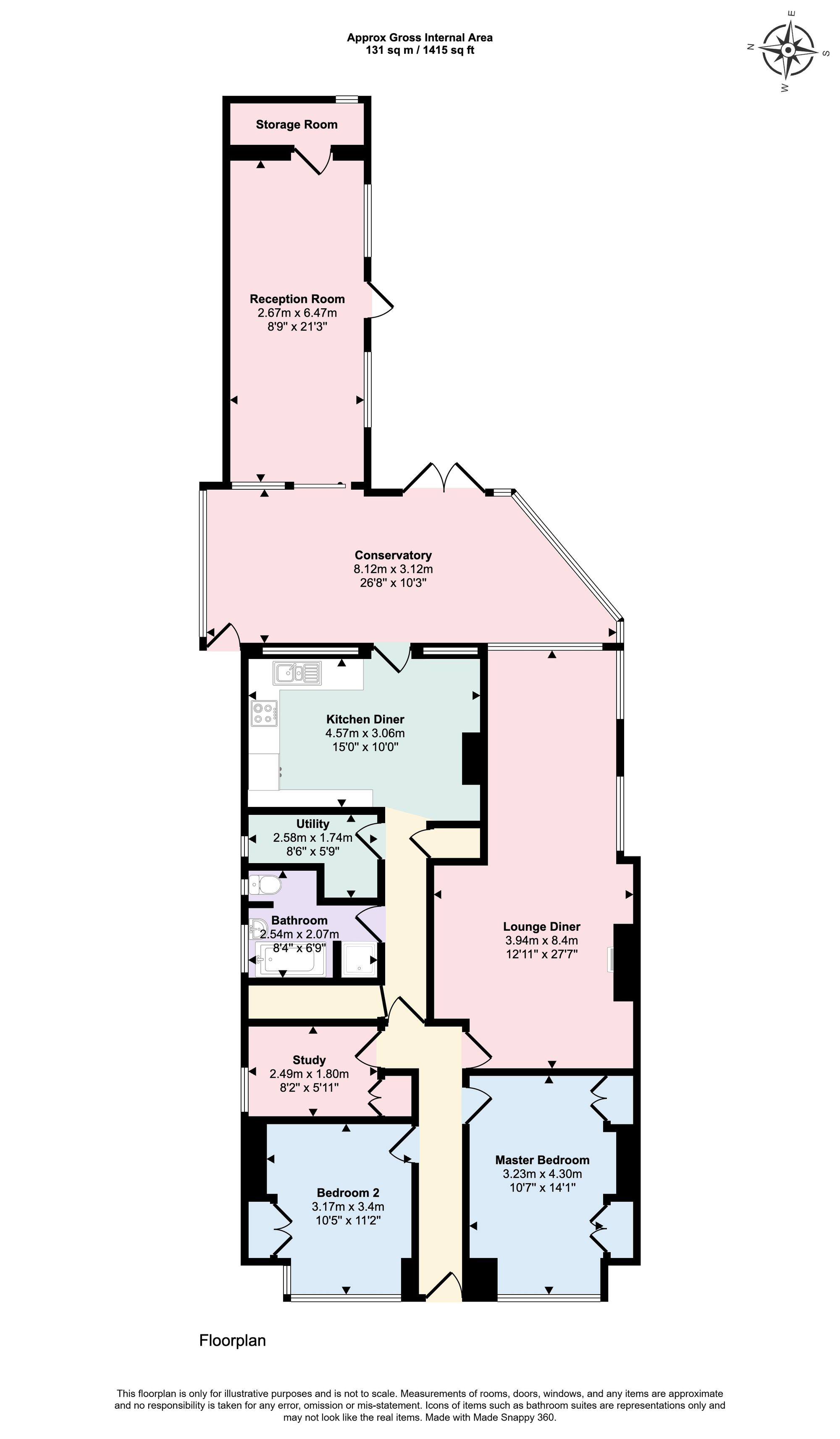 13 Charnwood Drive, Leicester floorplan