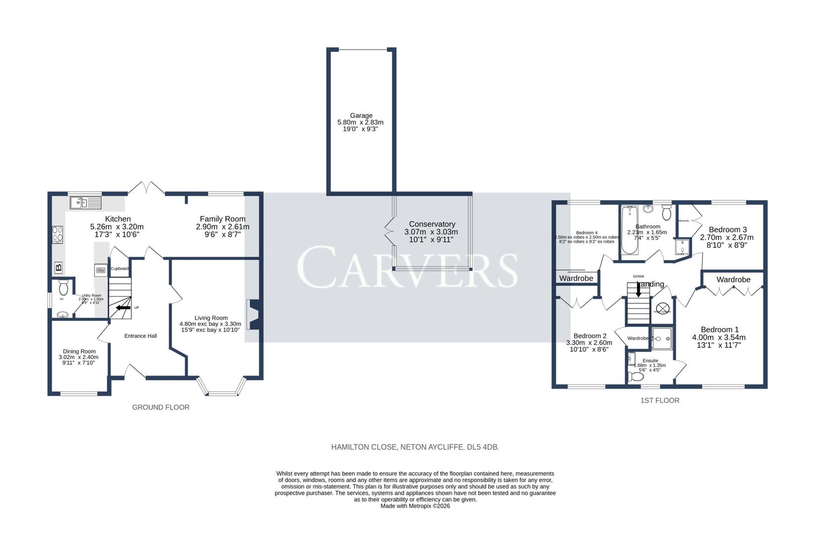 20, Hamilton Close, Newton Aycliffe floorplan