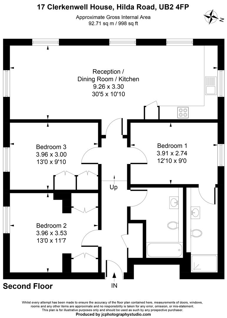 Flat 17, Clerkenwell House, Hilda Road, Southall floorplan