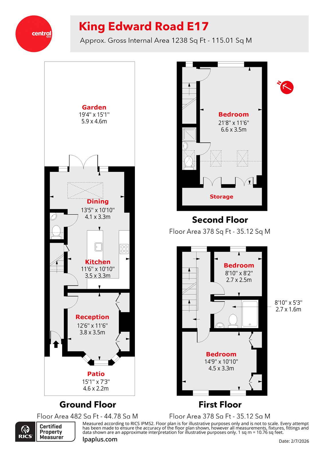 71, King Edward Road, London floorplan