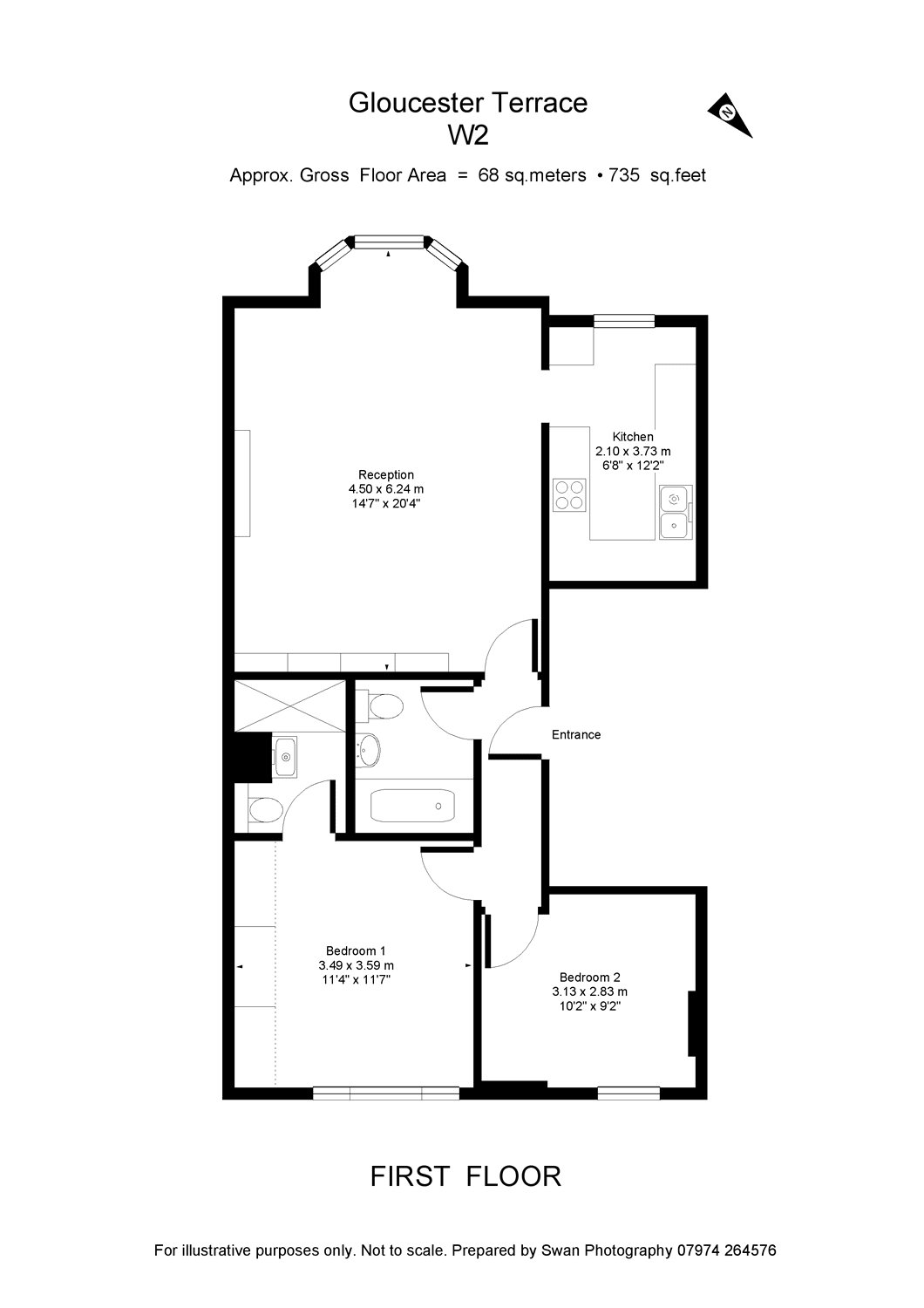 2 Bedrooms Flat to rent in Gloucester Terrace, Paddington, London W2