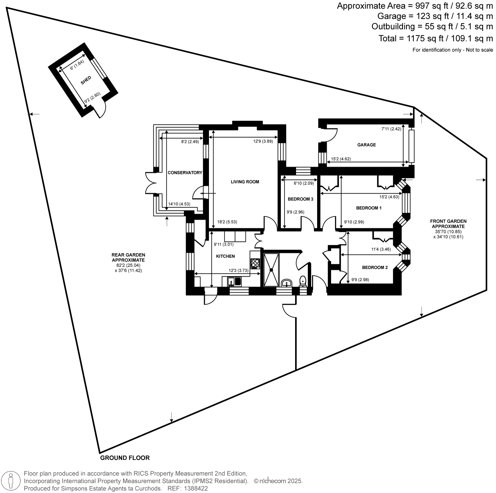 23, Kilmiston Avenue, Shepperton floorplan