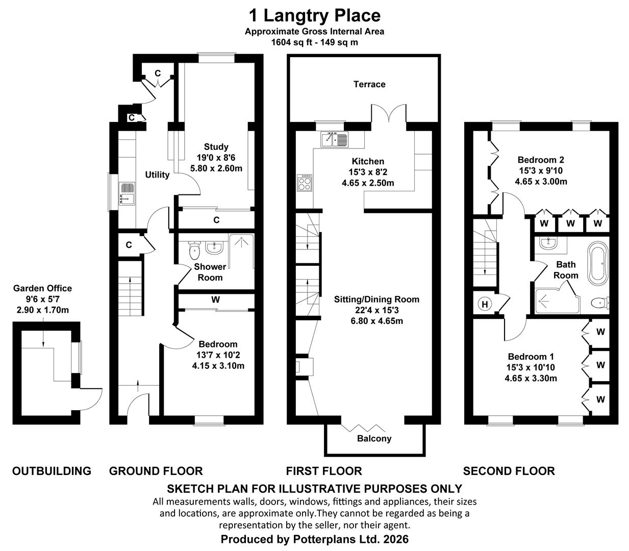 1 Langtry Place, Castle Road, Cowes floorplan