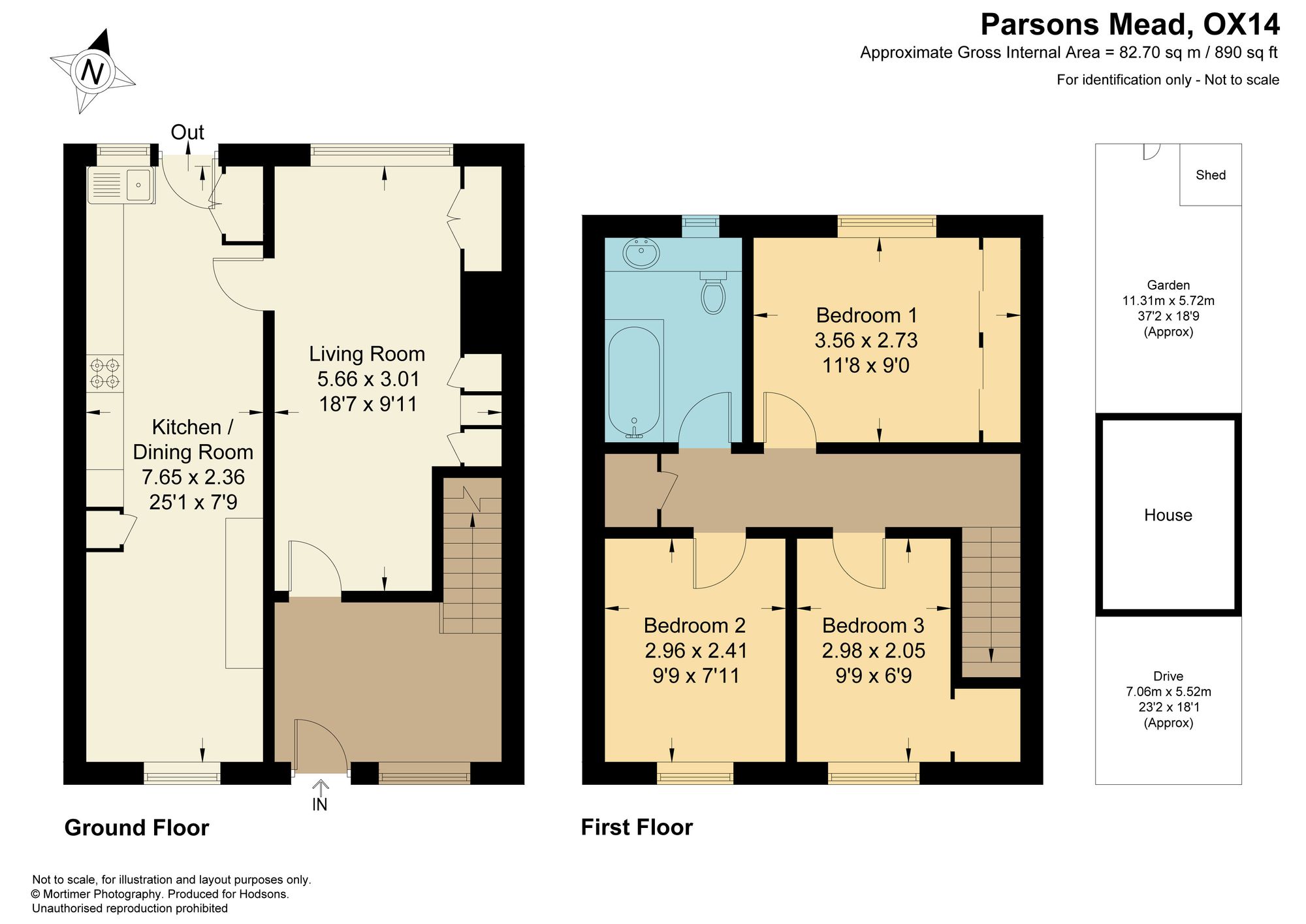 58 Parsons Mead, Abingdon floorplan