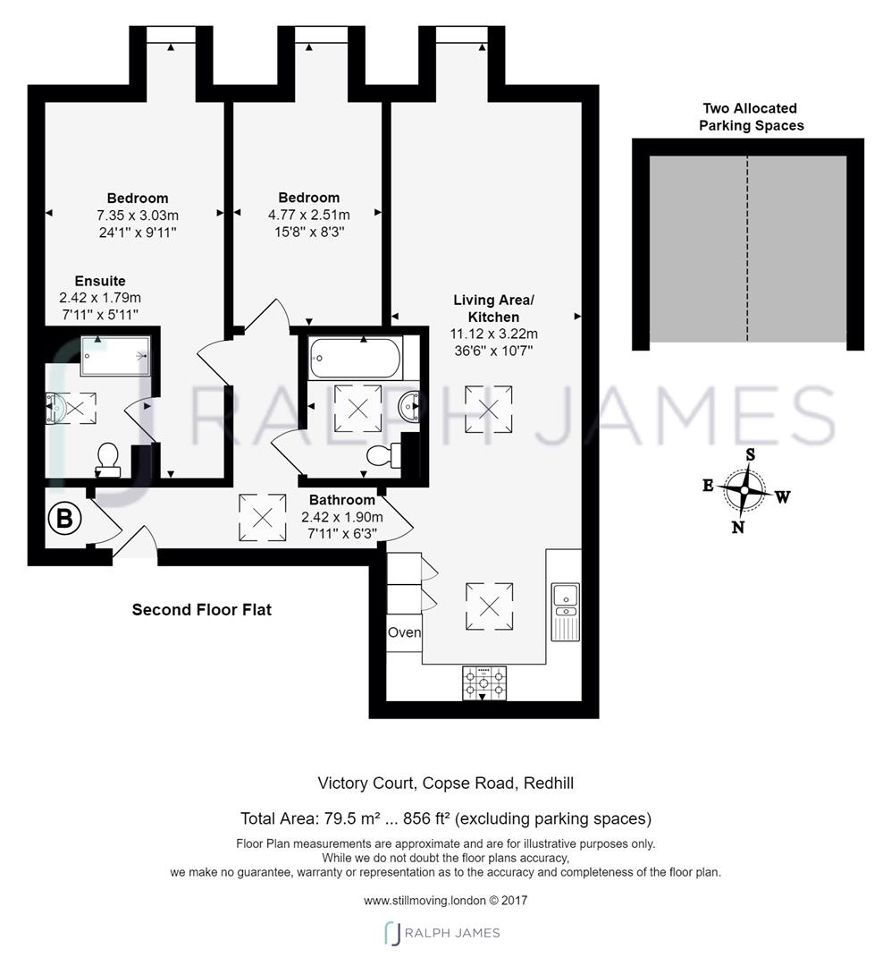 2 Bedrooms Flat for sale in Copse Road, Redhill RH1