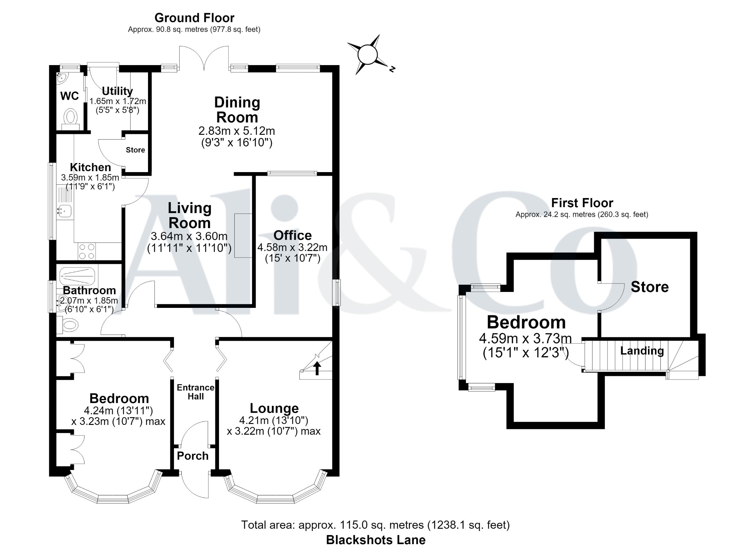 187 Blackshots Lane, Grays floorplan