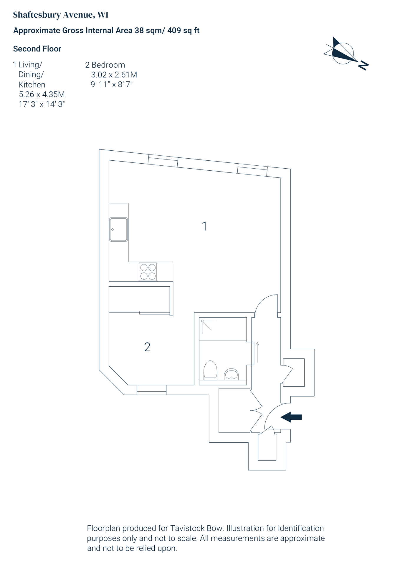 Flat 3, 66a Shaftesbury Avenue, Chinatown floorplan
