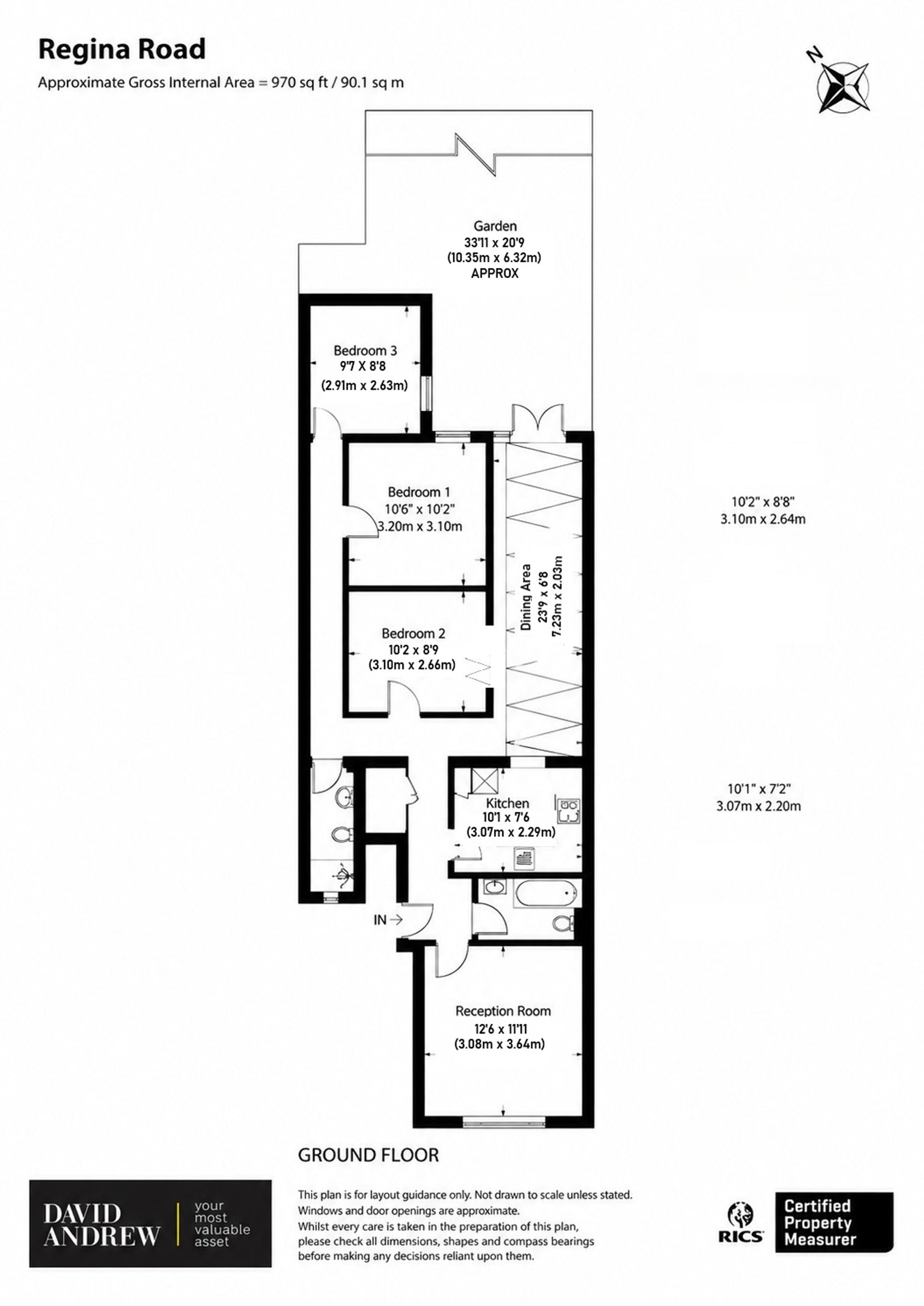 Ground Floor Flat, 40 Regina Road, London floorplan