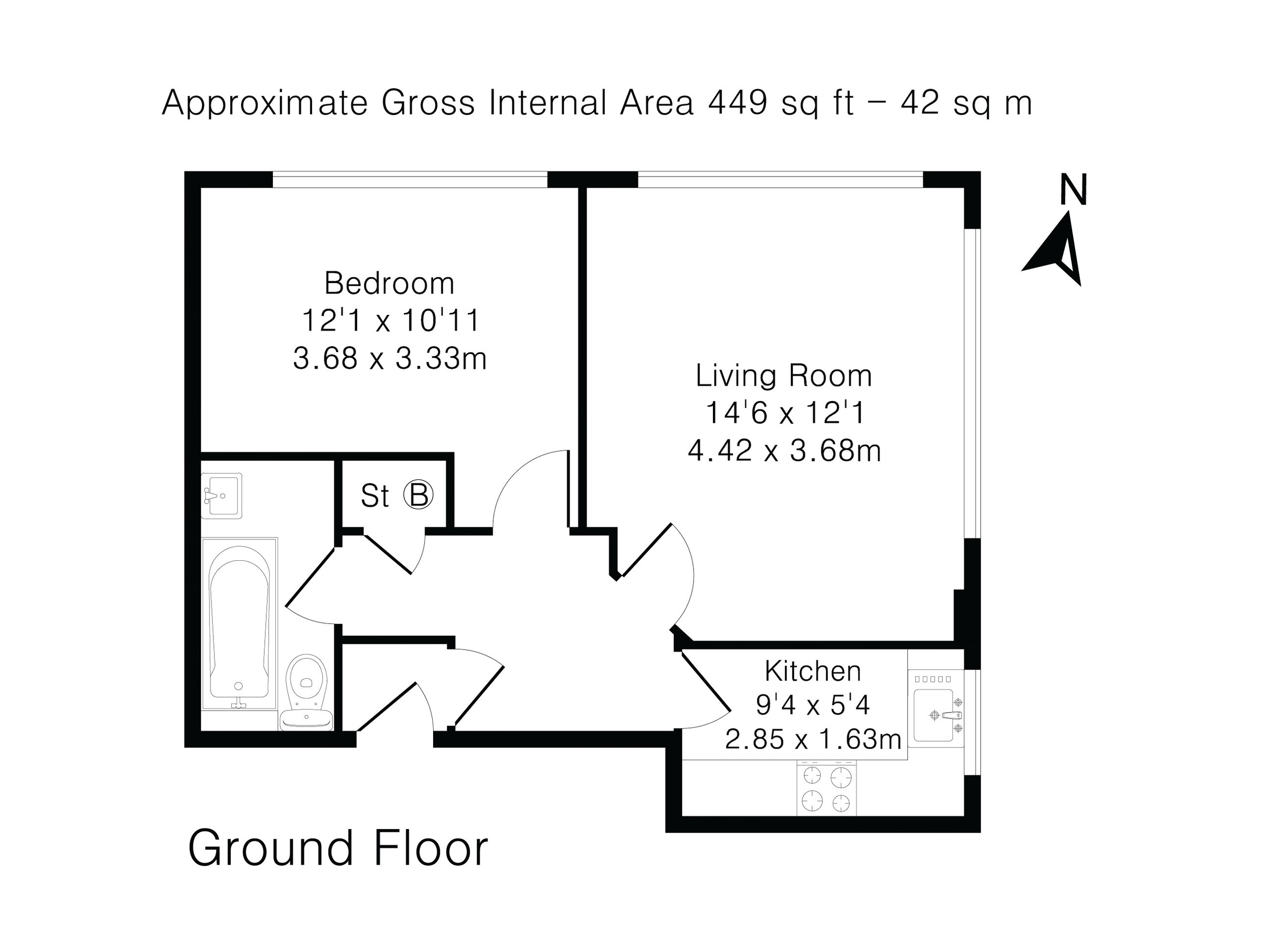 1A, London floorplan