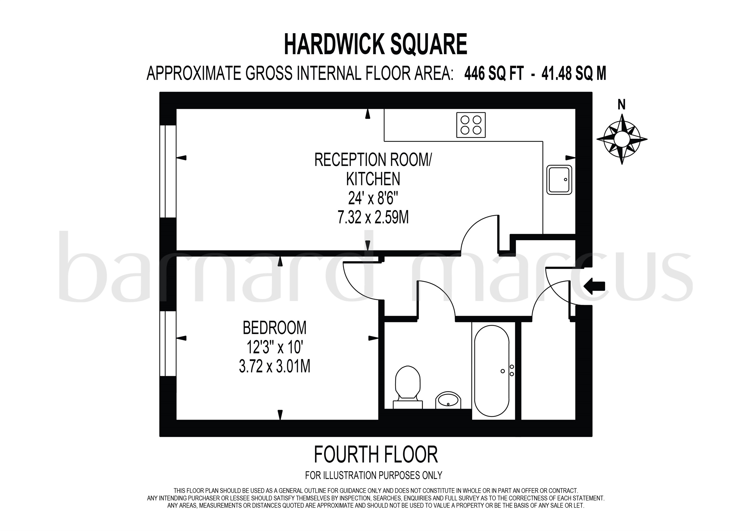 16, 6, Hardwicks Square, London floorplan